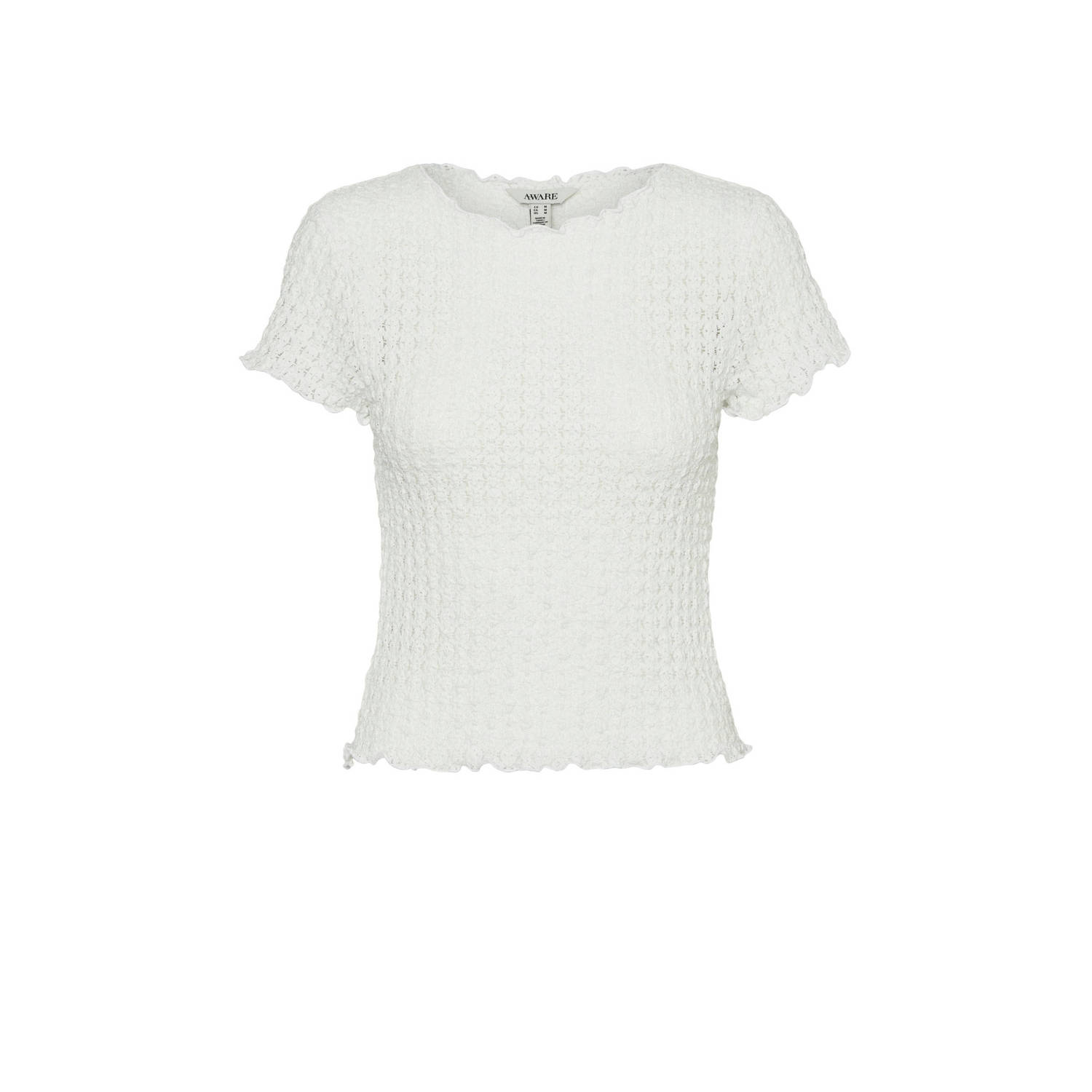 Vero Moda Shirt met korte mouwen VMSHELBY SS O-NECK SHORT TOP VMA NOOS (1-delig)