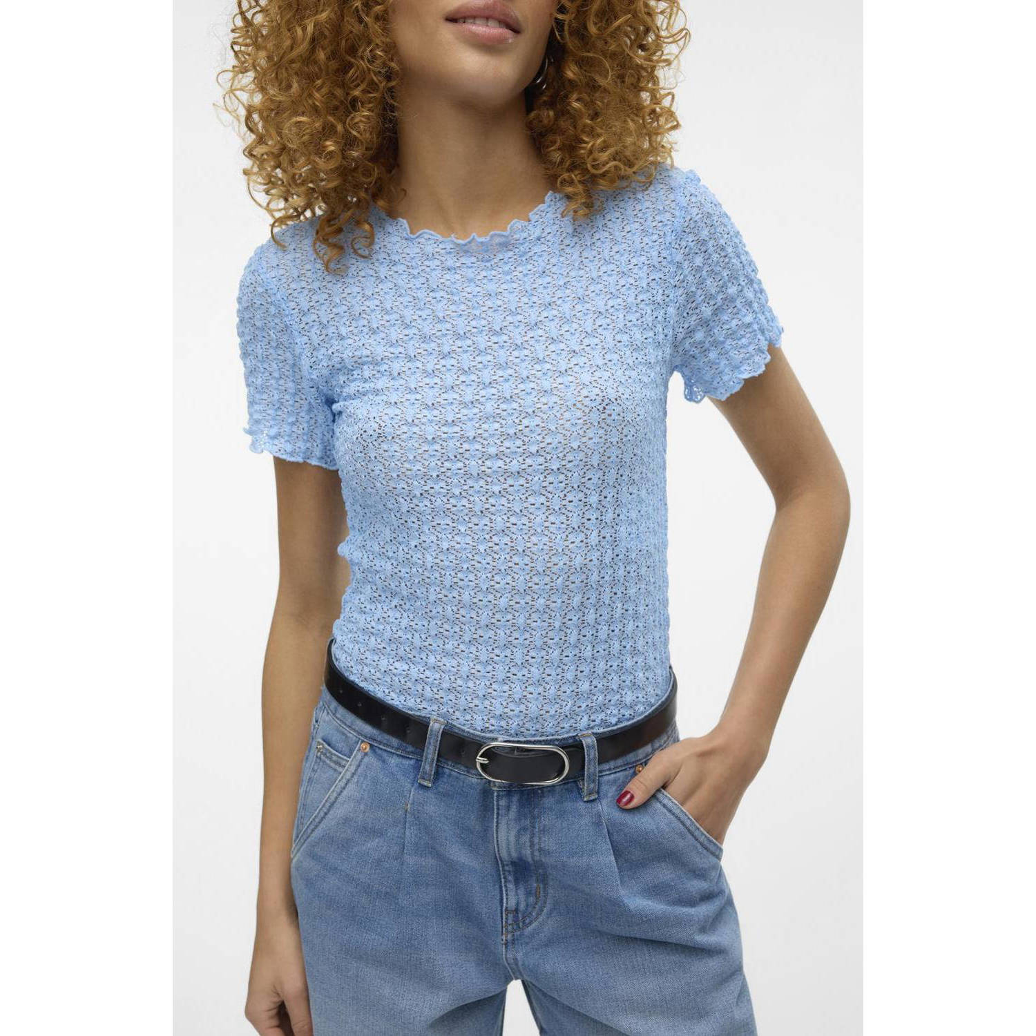AWARE top VMSHELBY lichtblauw