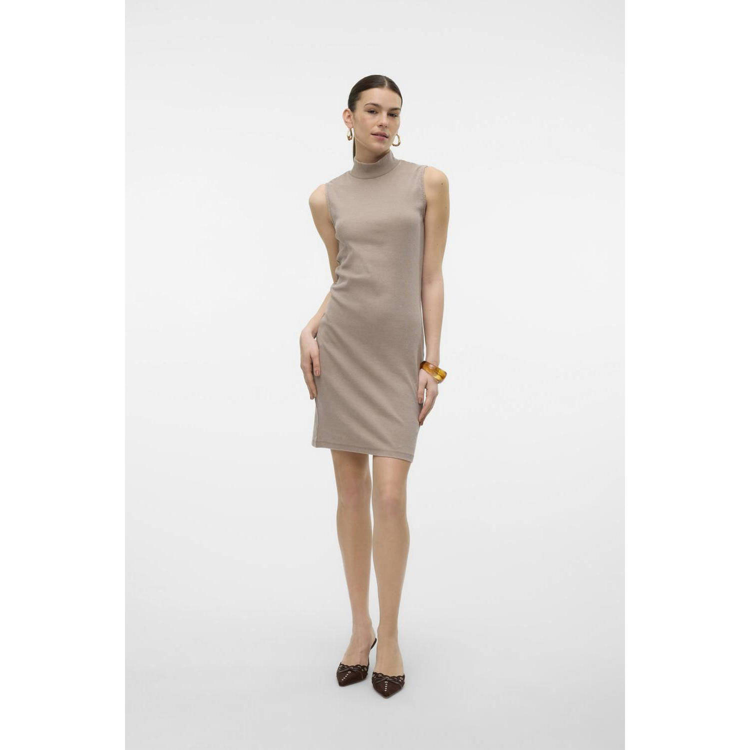 VERO MODA jurk VMJANE taupe