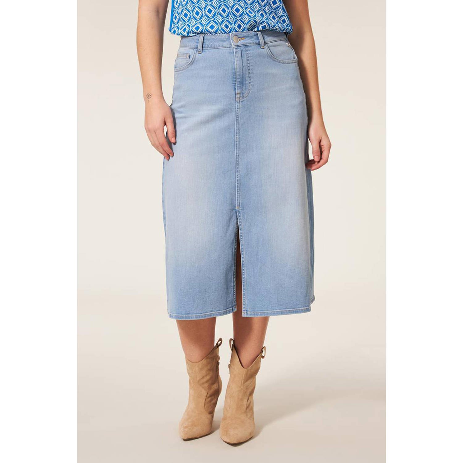 Miss Etam spijkerrok Lauren light blue denim