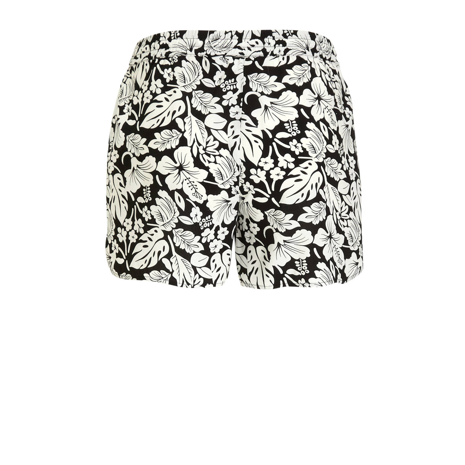 VERO MODA gebloemde regular fit short VMEASY zwart wit