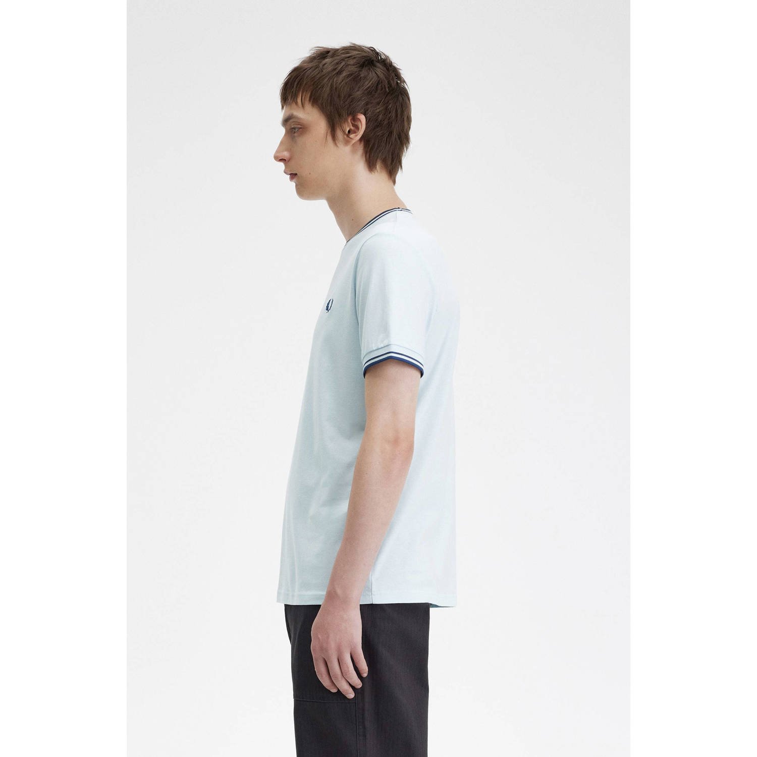 Fred Perry regular fit T-shirt TWIN TIPPED met logo