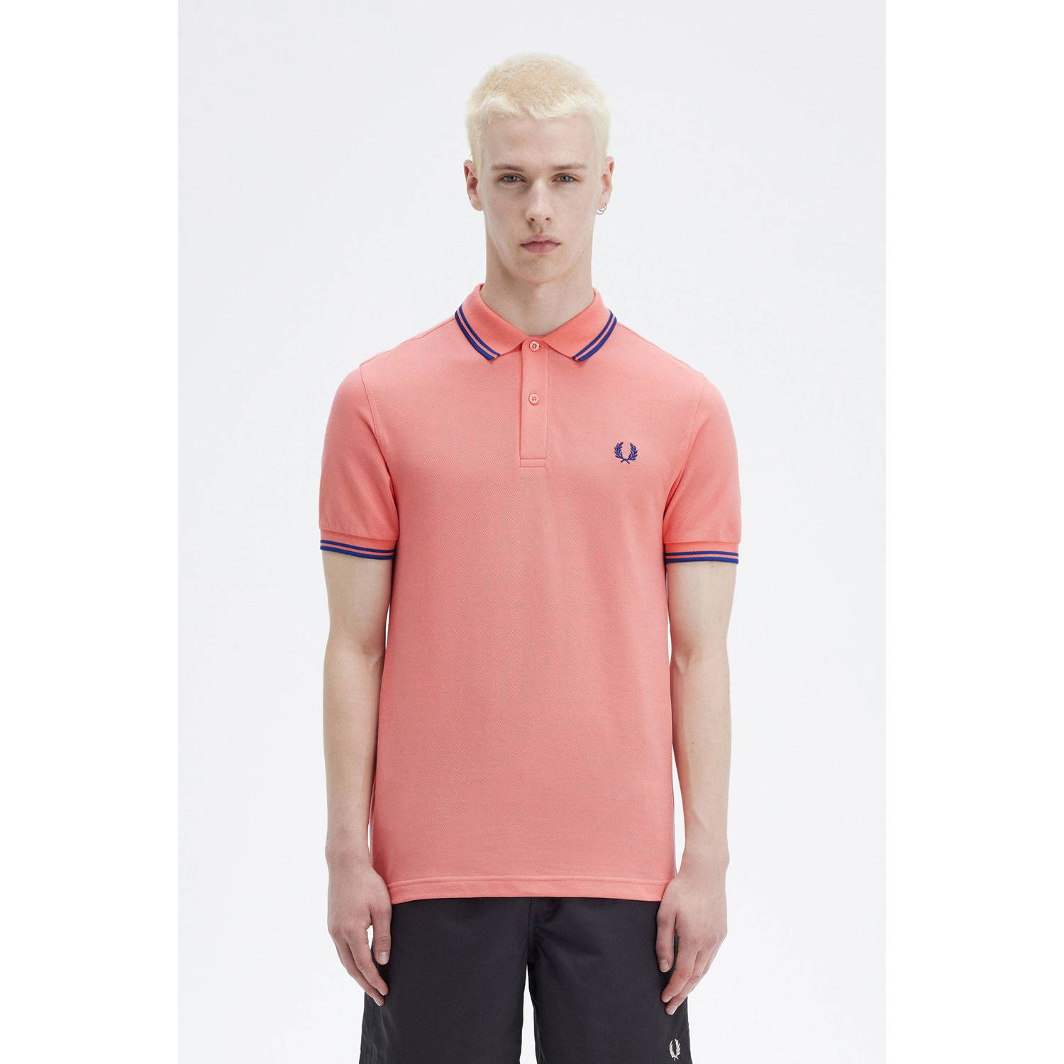 Fred Perry regular fit polo TWIN TIPPED met contrastbies