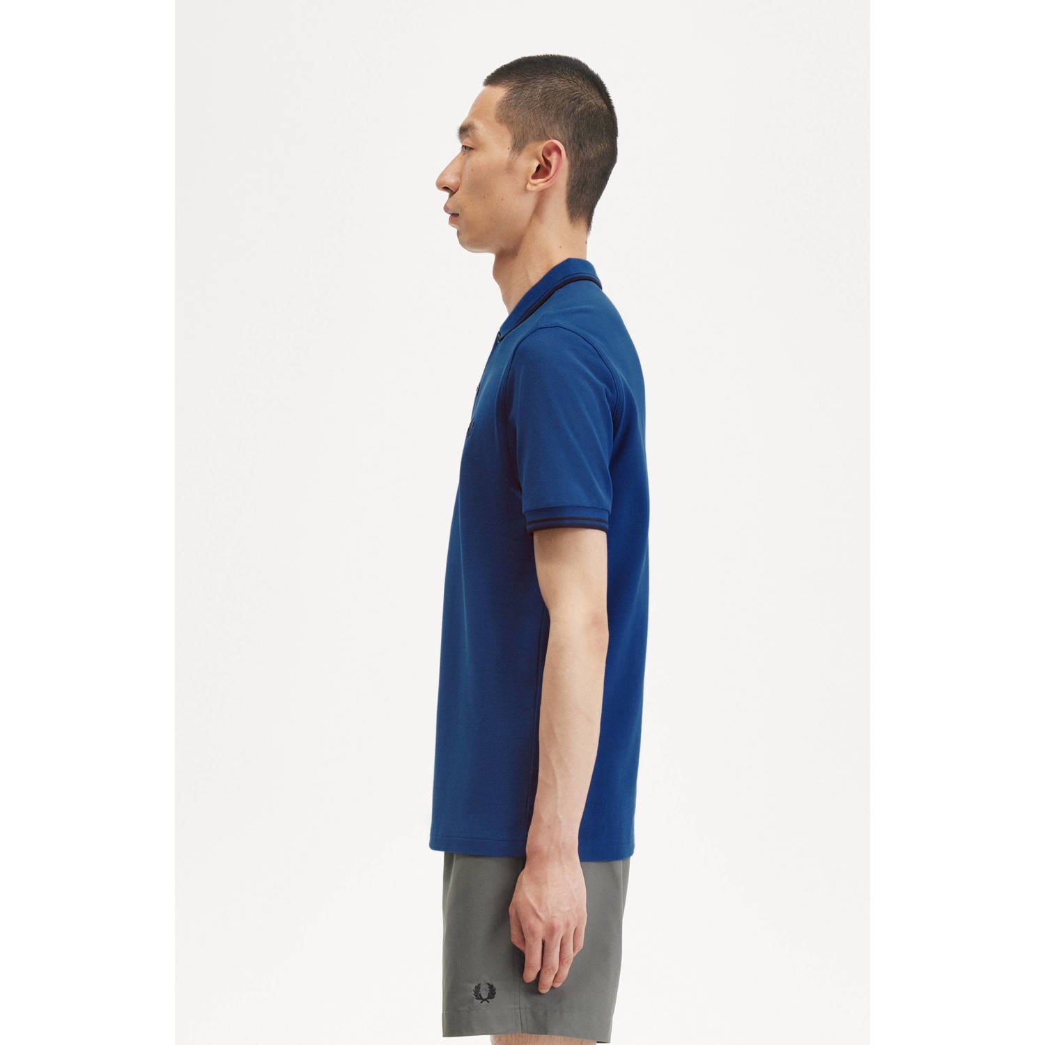 Fred Perry regular fit polo TWIN TIPPED met contrastbies
