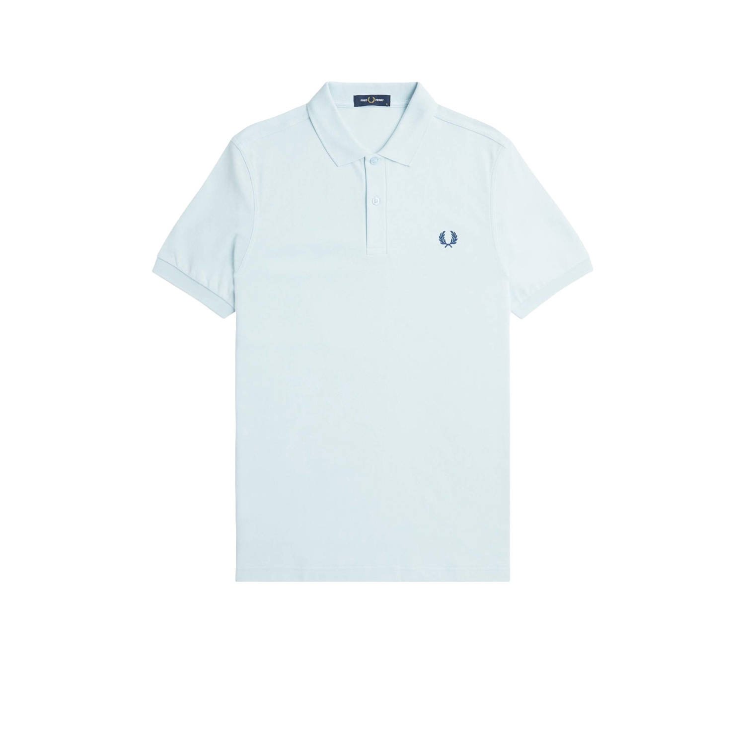 Fred Perry regular fit polo met logo lichtblauw