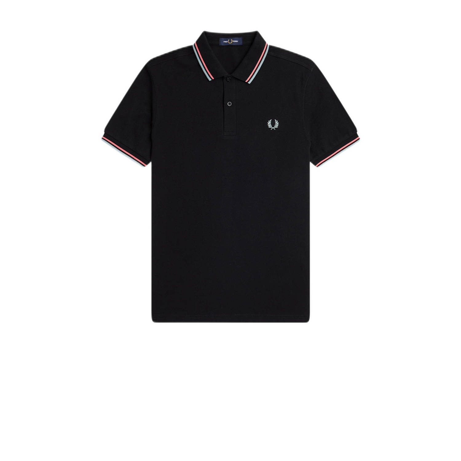 Fred Perry regular fit polo TWIN TIPPED met contrastbies