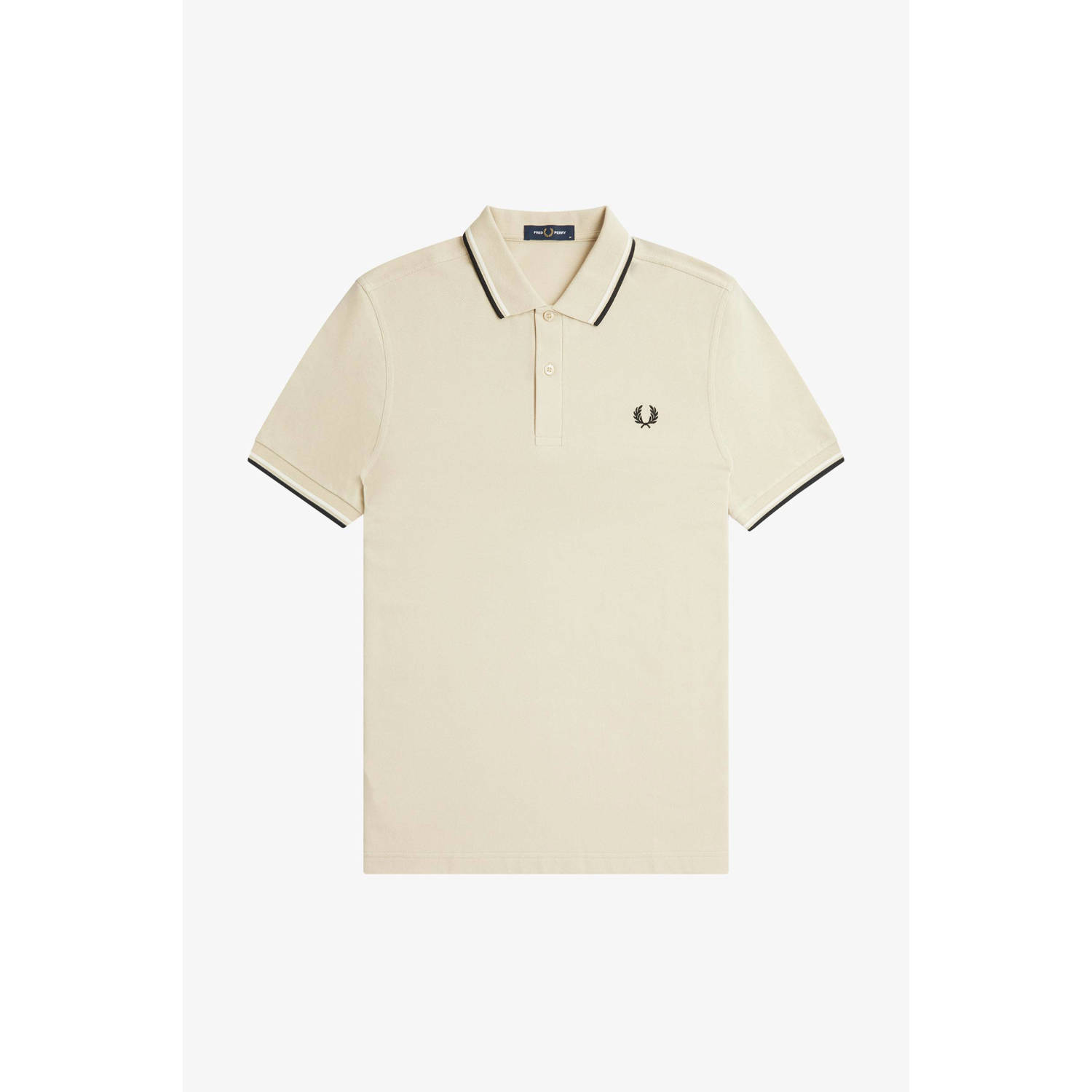 Fred Perry regular fit polo TWIN TIPPED met contrastbies