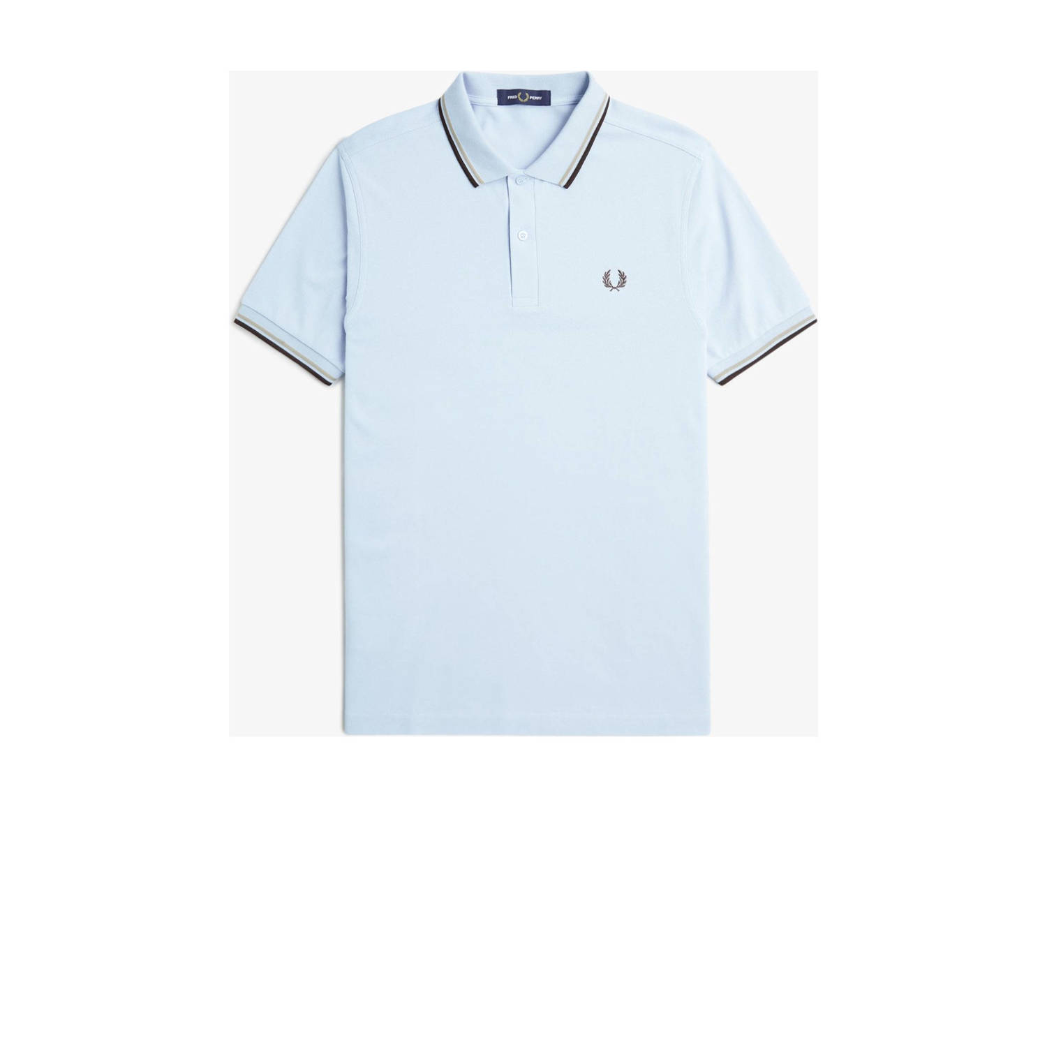 FRED PERRY Heren Polo's & T-shirts The Twin Tipped Shirt Lichtblauw