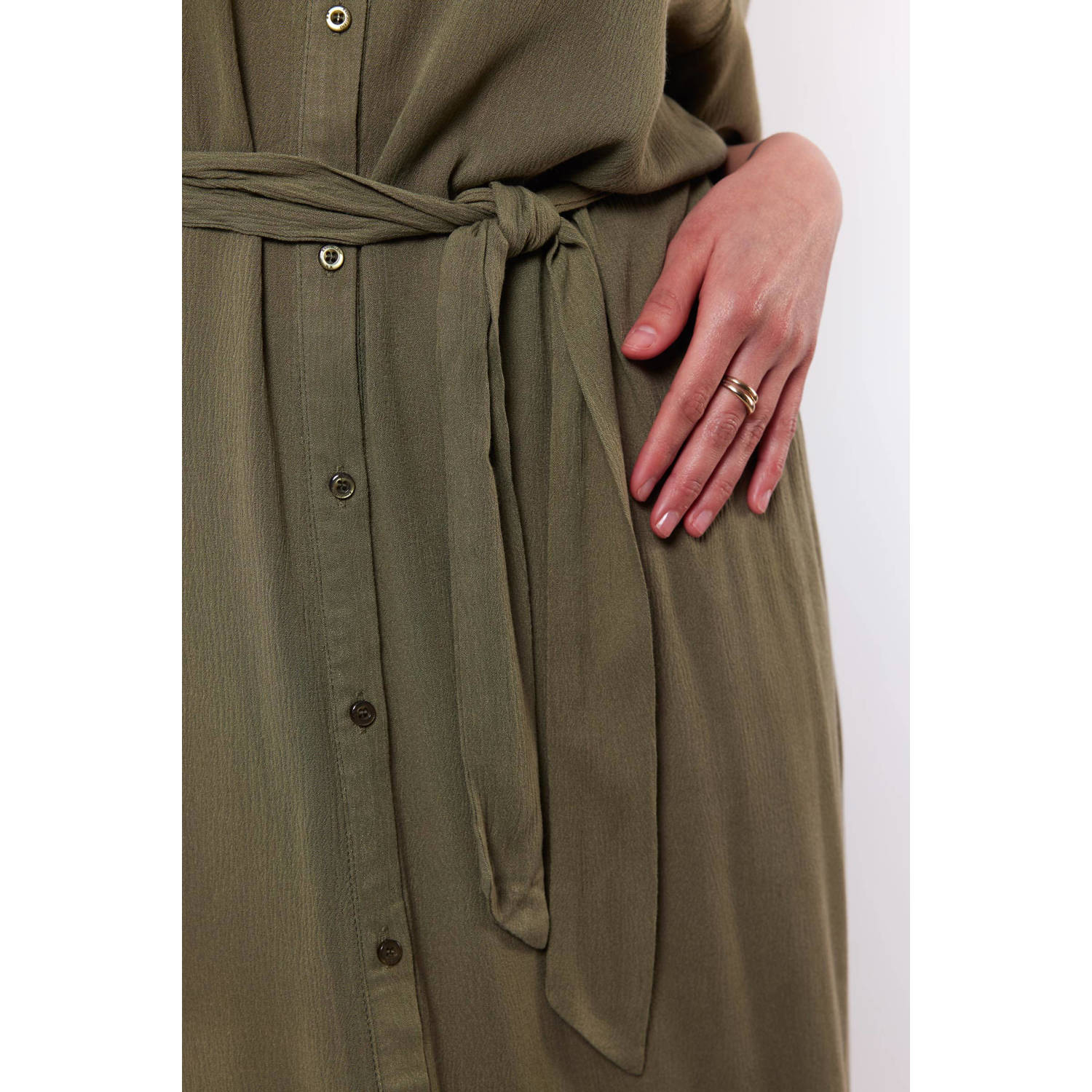 Exxcellent maxi blousejurk groen