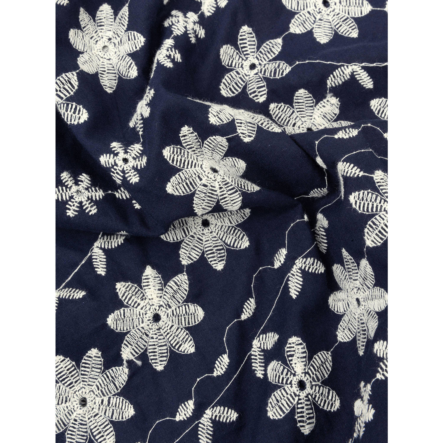 Ydence gebloemde high waist regular fit short Quinn marine wit