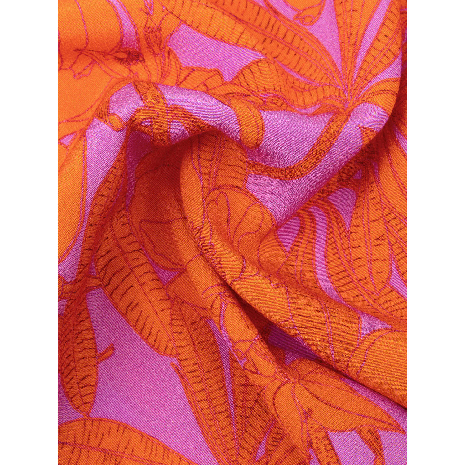 Ydence gebloemde high waist regular fit short Katie lila oranje
