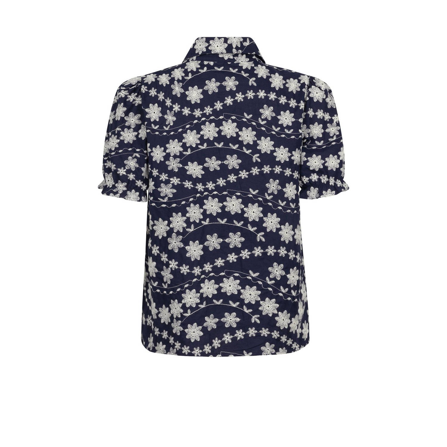 Ydence gebloemde blouse Lou marine wit