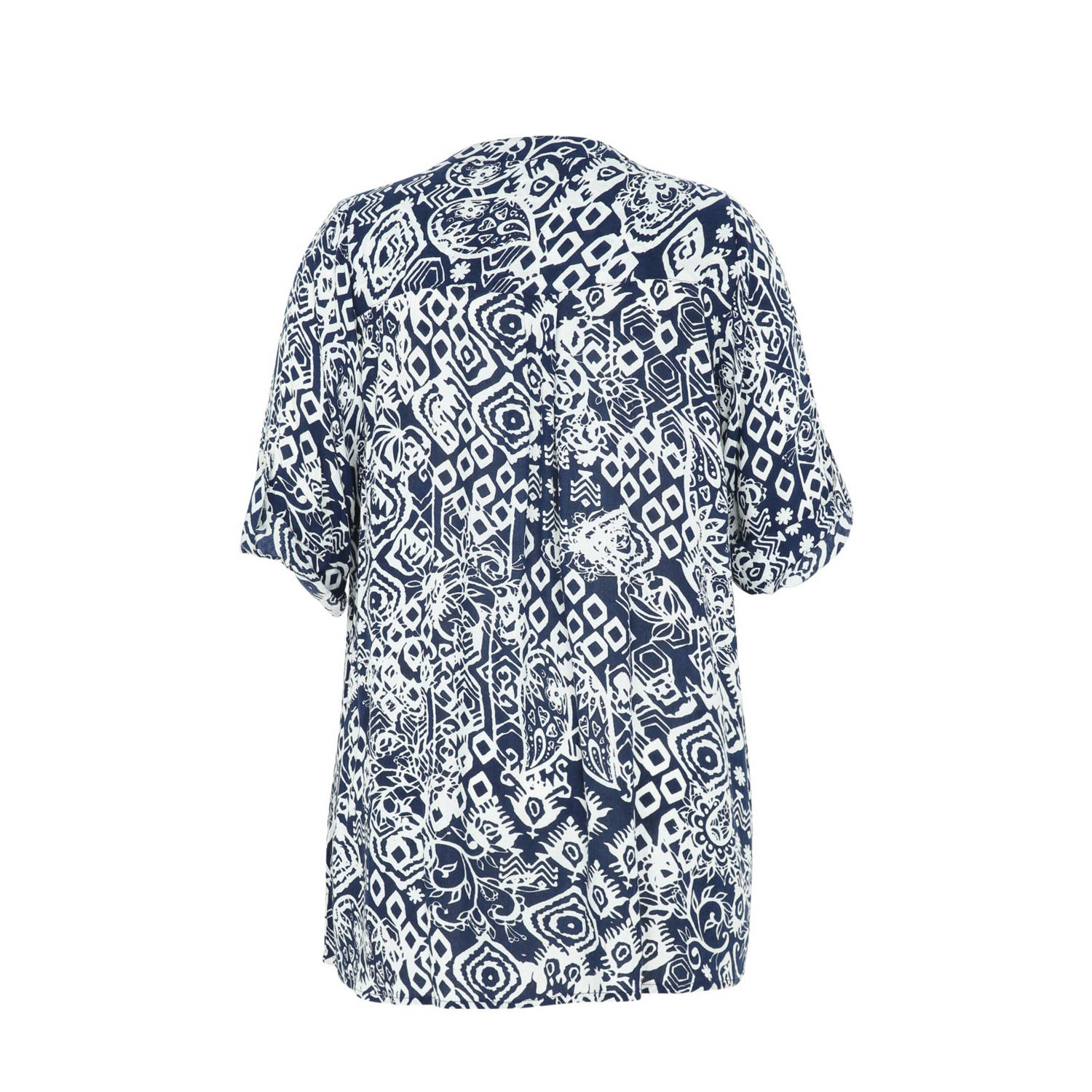 Paprika blouse met all over print marine ecru