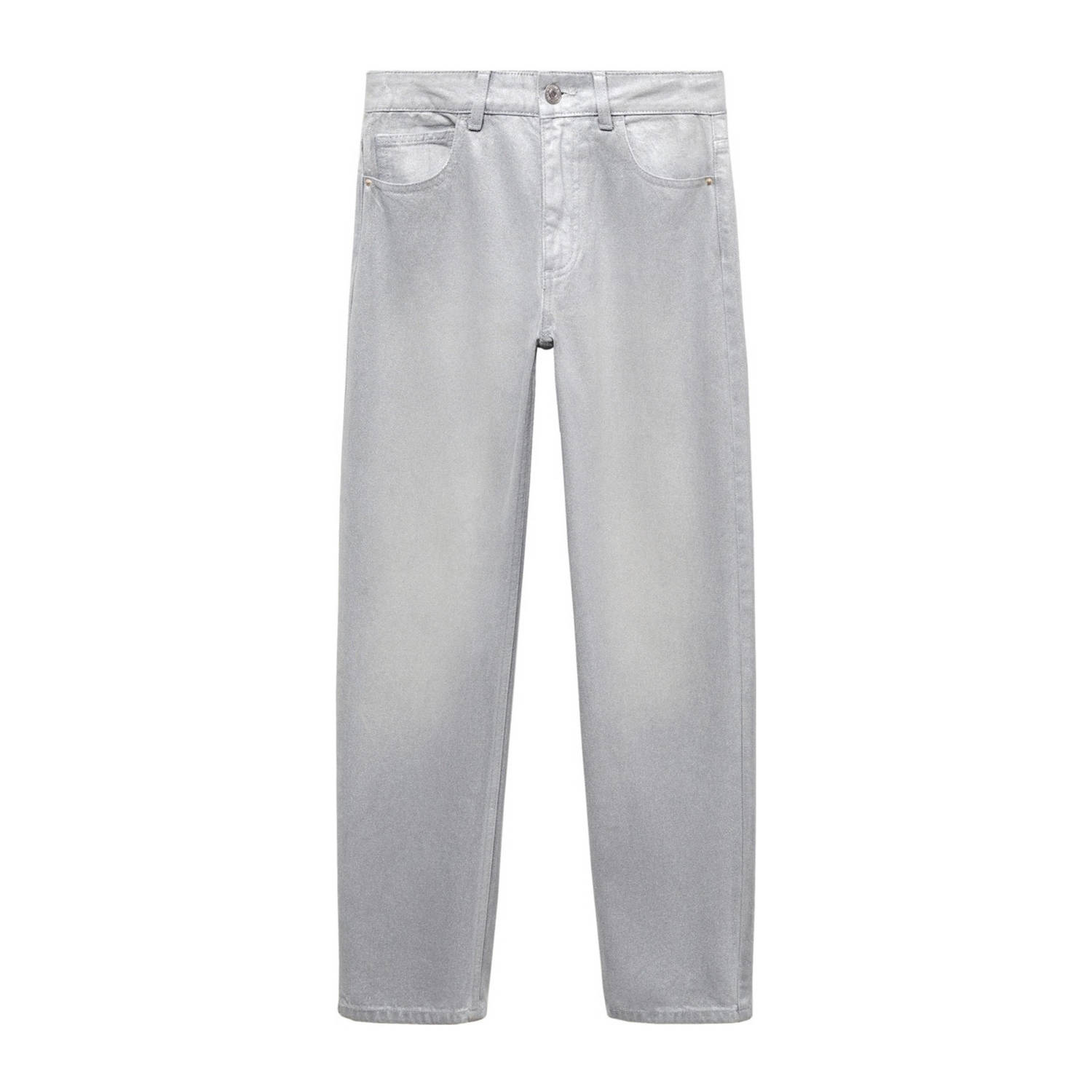 Mango Kids regular fit jeans grijs Meisjes Denim Effen 152(XXS)