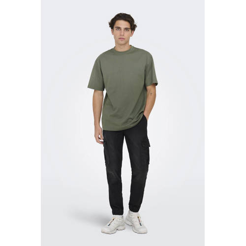 ONLY & SONS relaxed T-shirt grijsgroen afbeelding