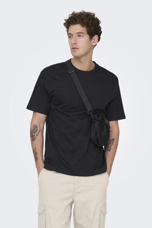 relaxed T-shirt zwart