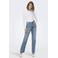 ONLY high waist straight leg jeans ONLRILEY light blue denim