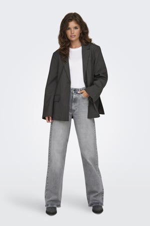 high waist wide leg jeans ONLJUICY grey denim