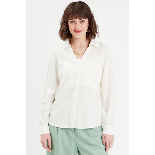 Cache Cache linnen blouse ecru afbeelding
