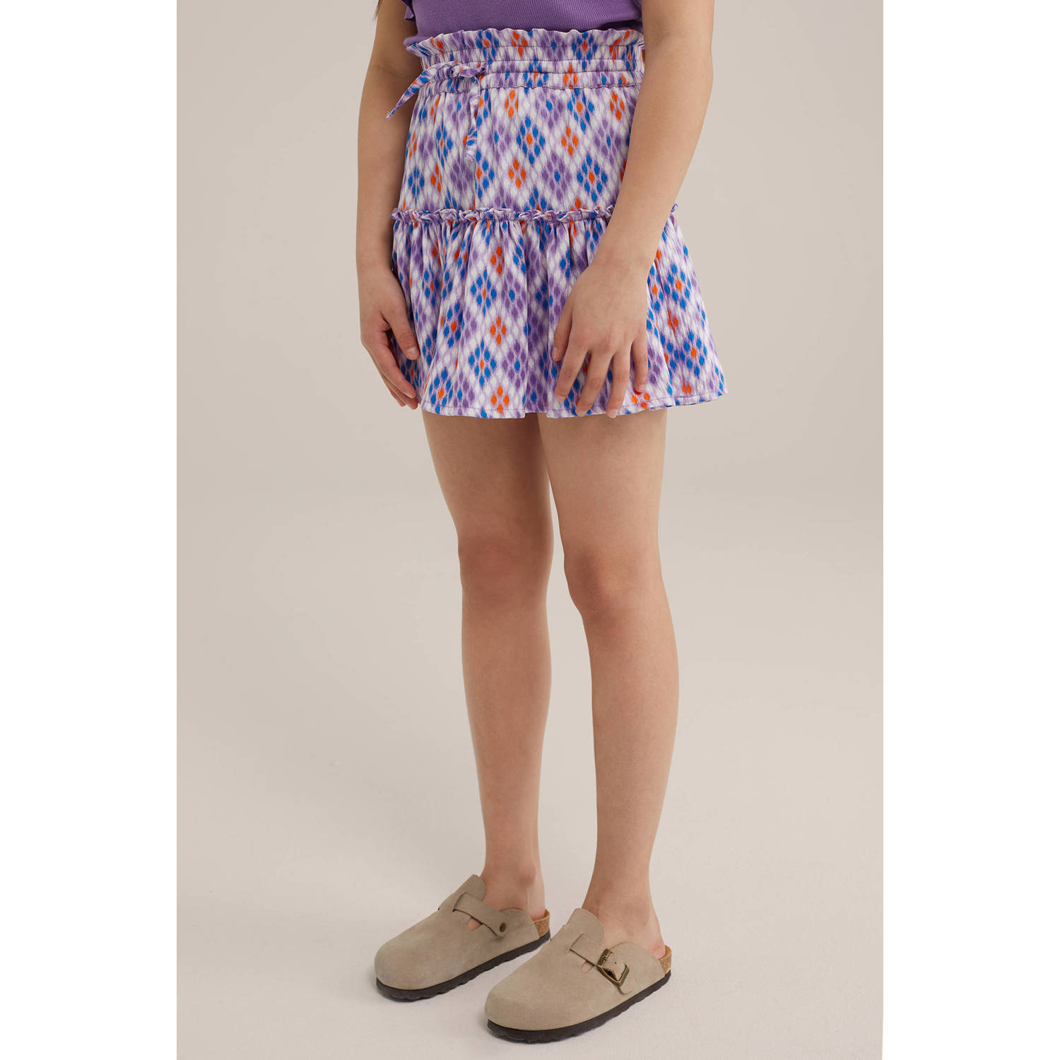 WE Fashion rok met all over print lila