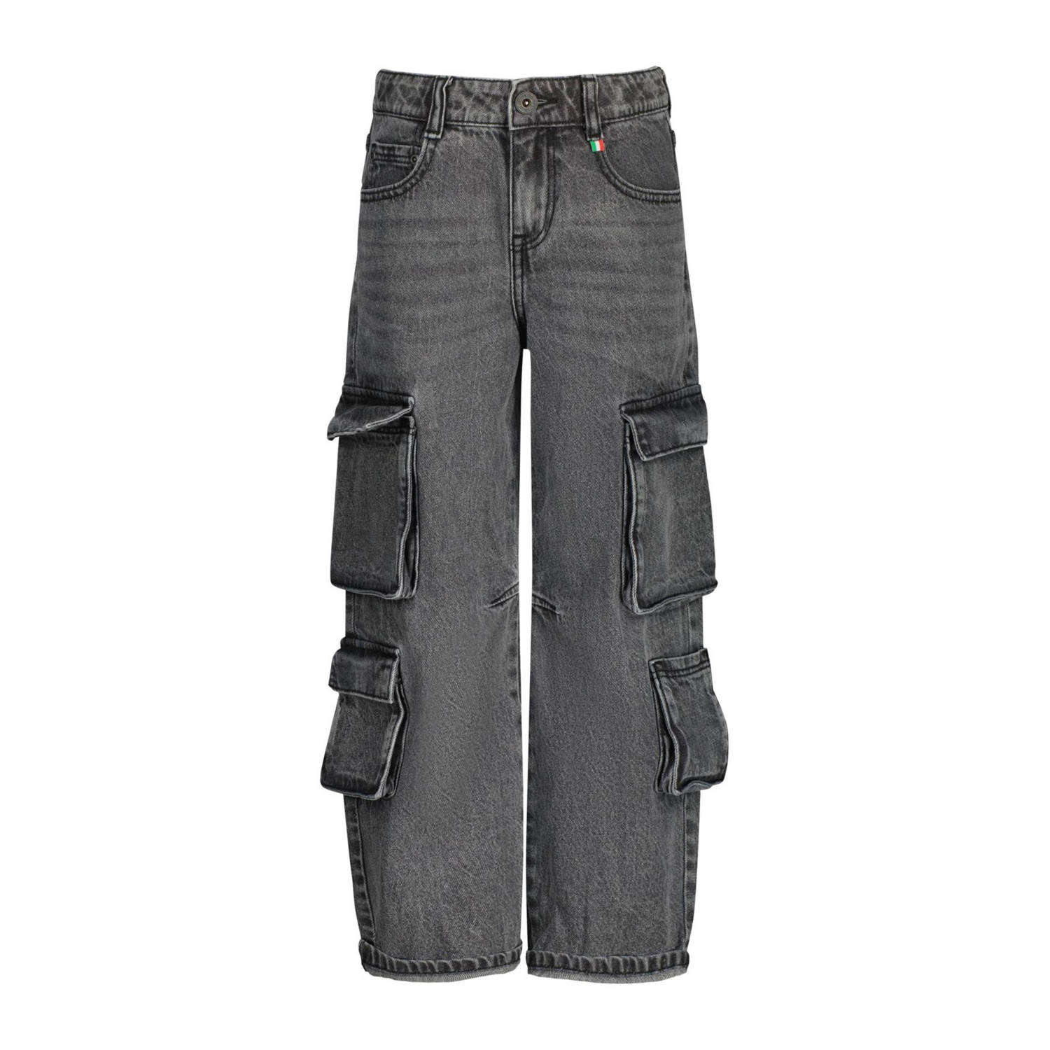 Vingino loose fit jeans Kit washed black