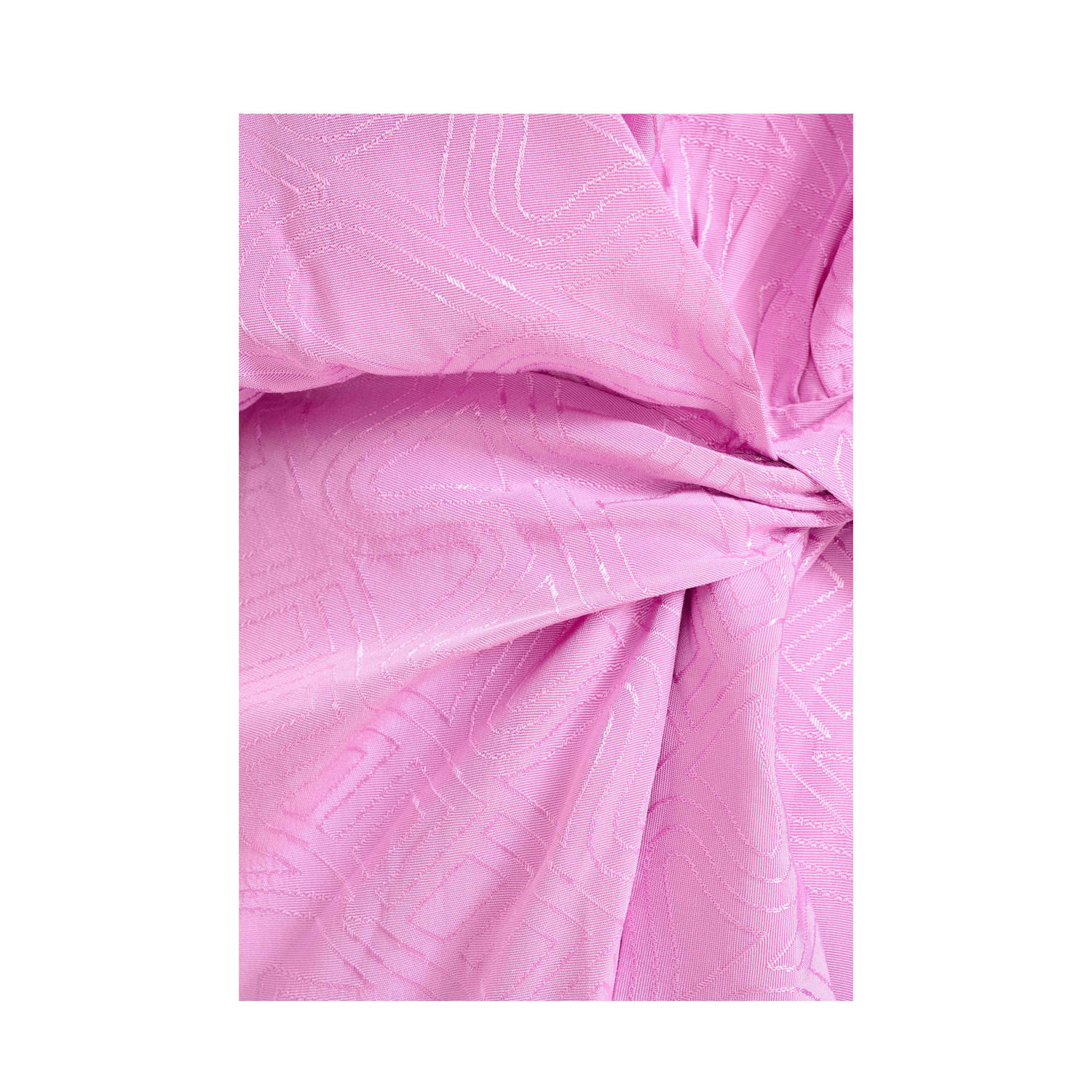 Shoeby overslagjurk met all over print en jacquard roze