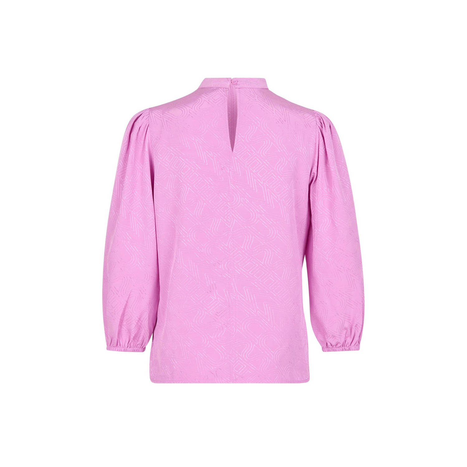 Shoeby blousetop met all over print en open detail roze