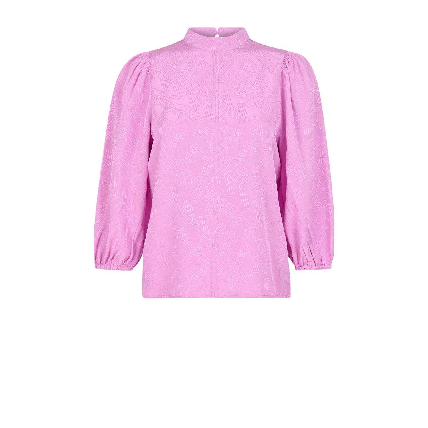Shoeby blousetop met all over print en open detail roze