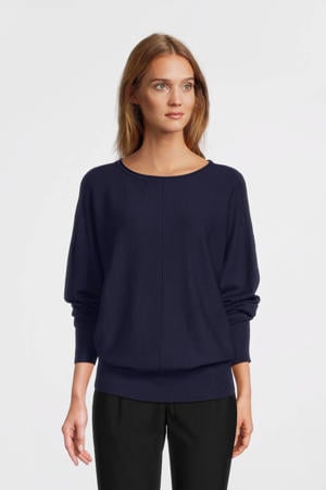 trui met vleermuismouwen marineblauw