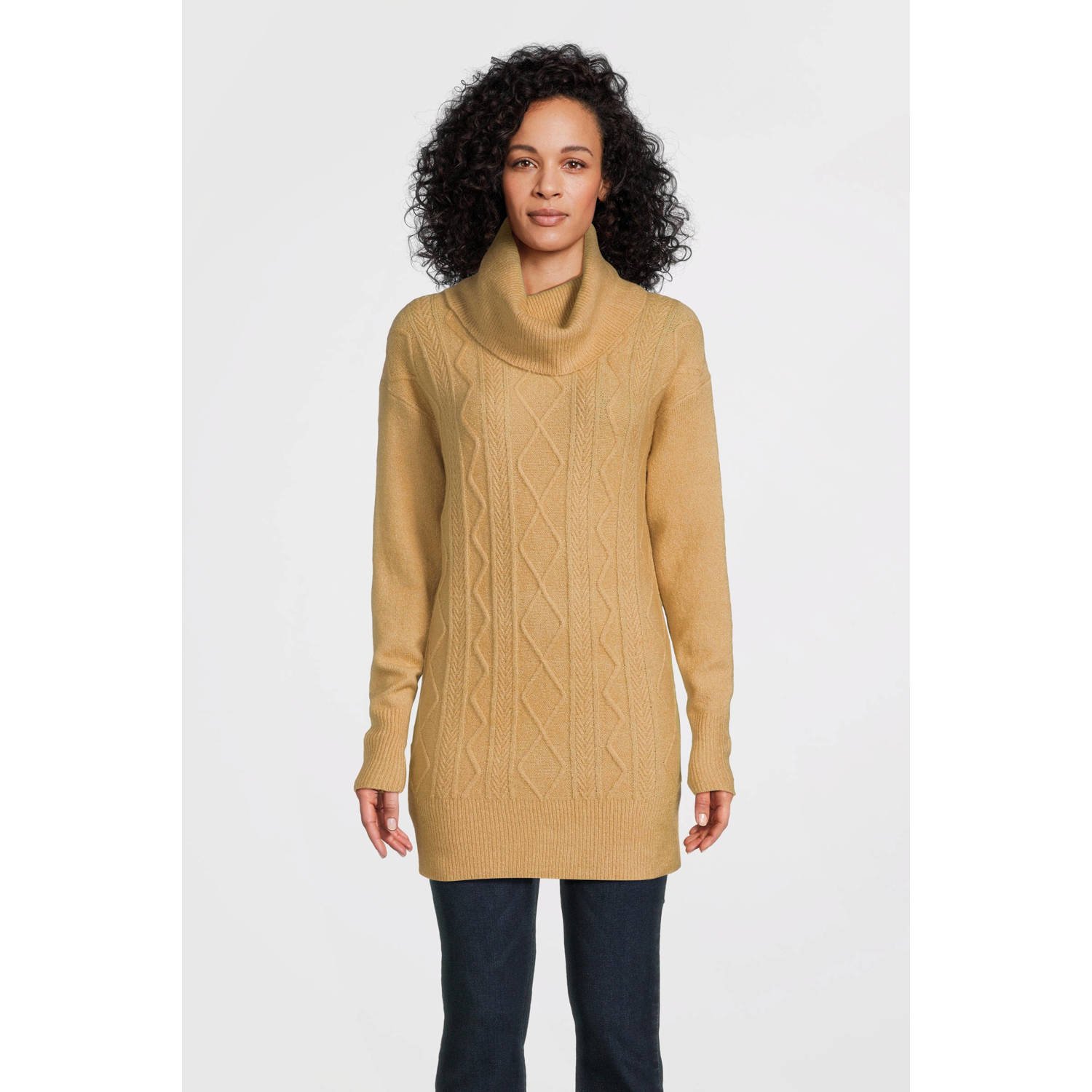 Imagine gebreide trui met rolkraag beige