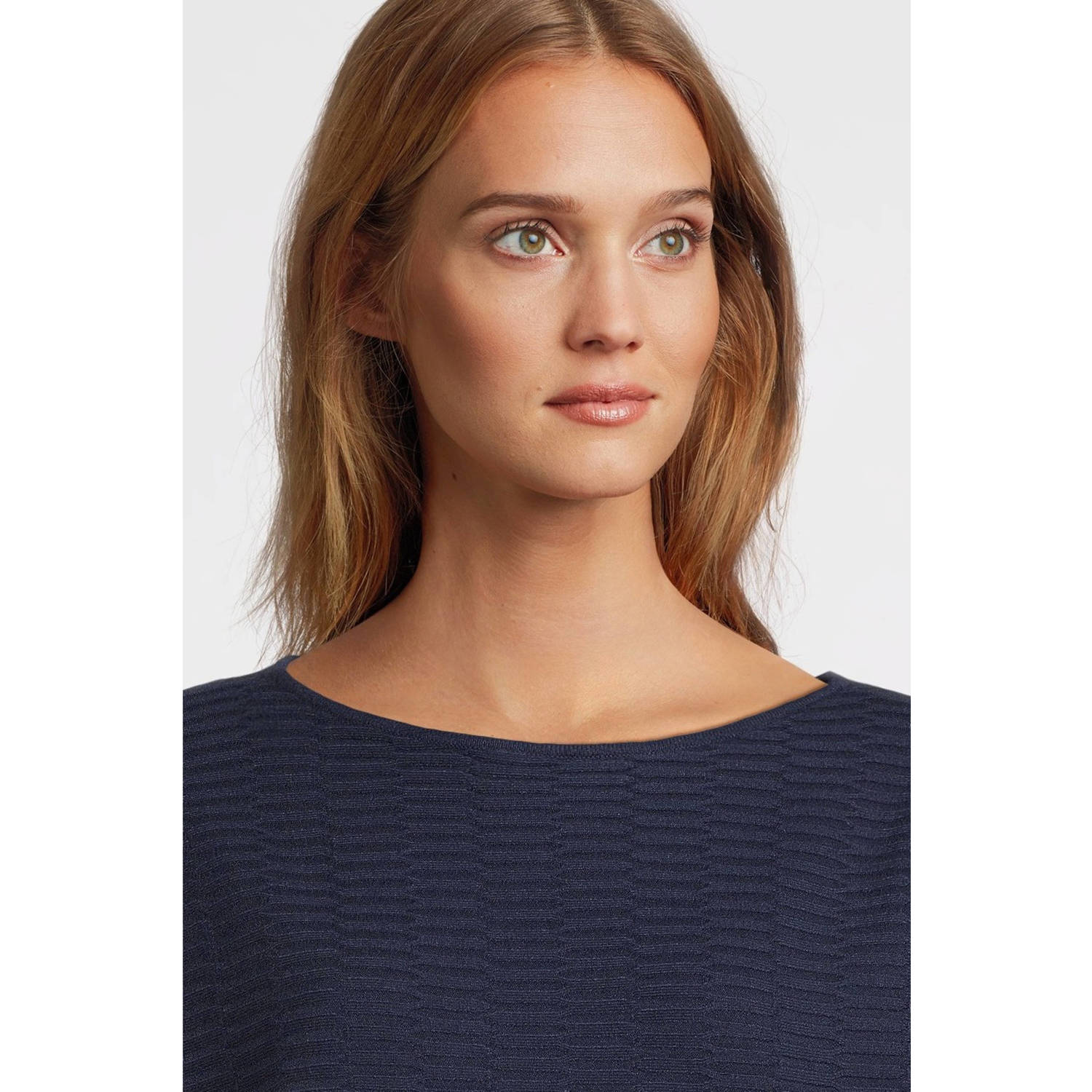 Imagine trui met vleermuismouwen marineblauw