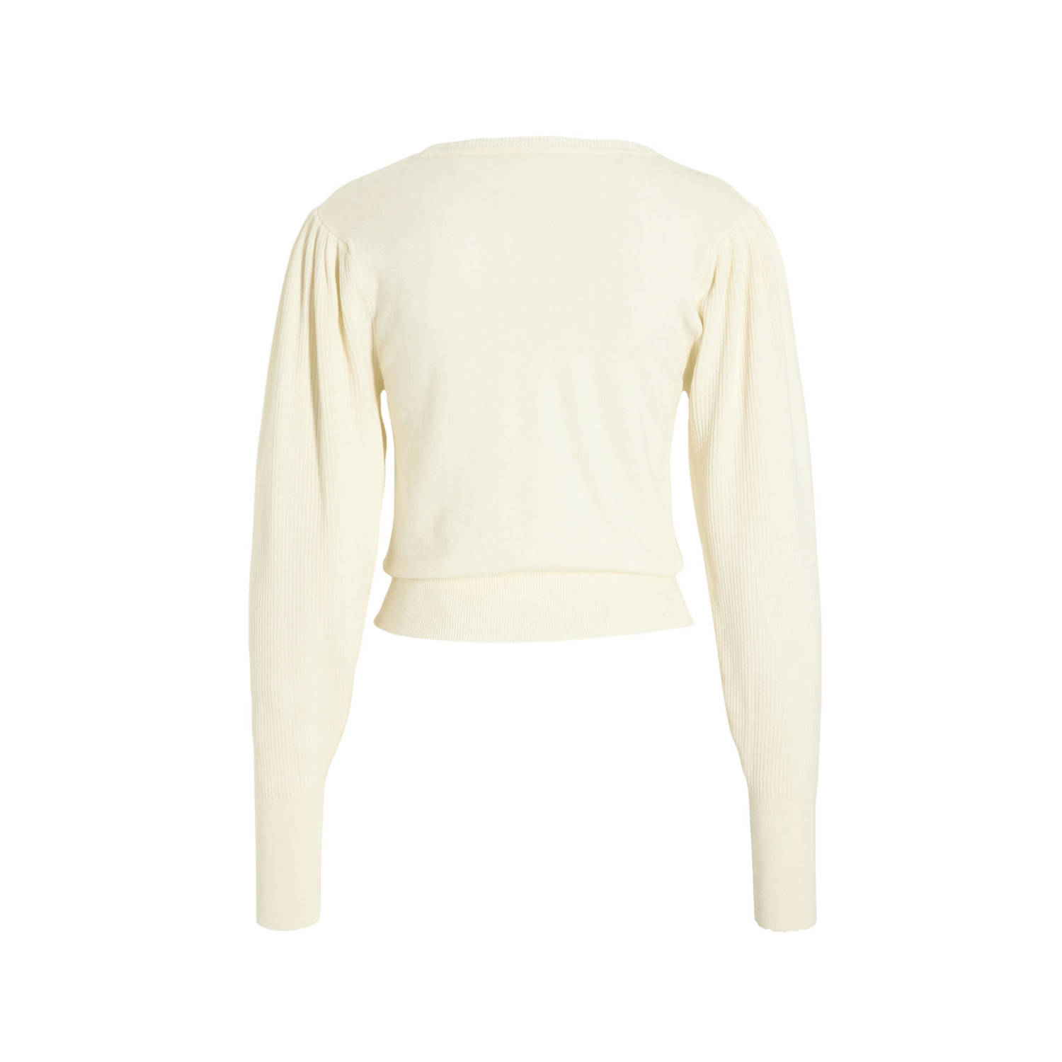 anytime trui met schulprand beige