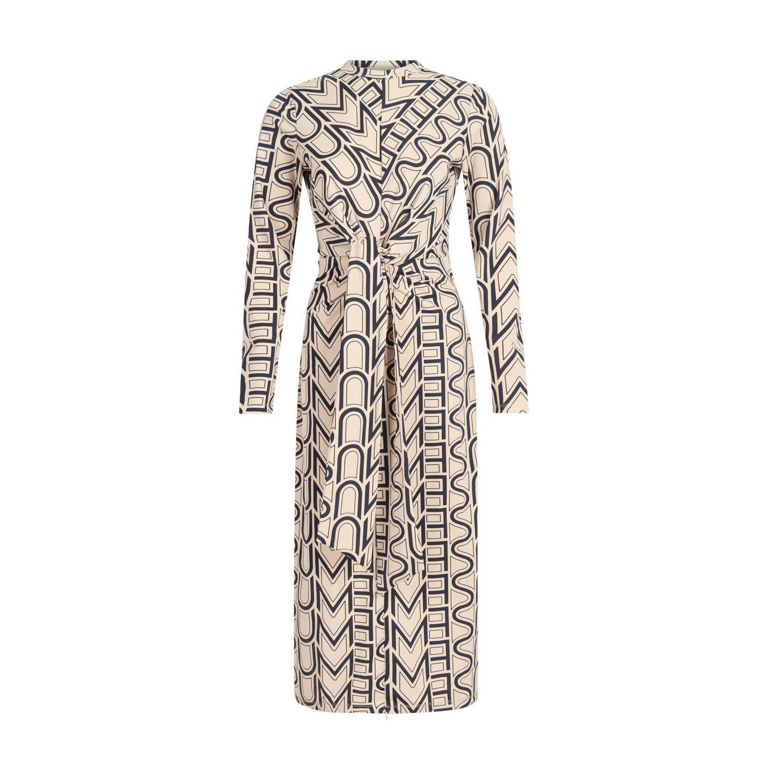 Shoeby bodycon jurk van travelstof met all over print zand zwart