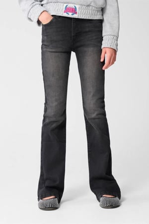 high waist flared jeans zwart