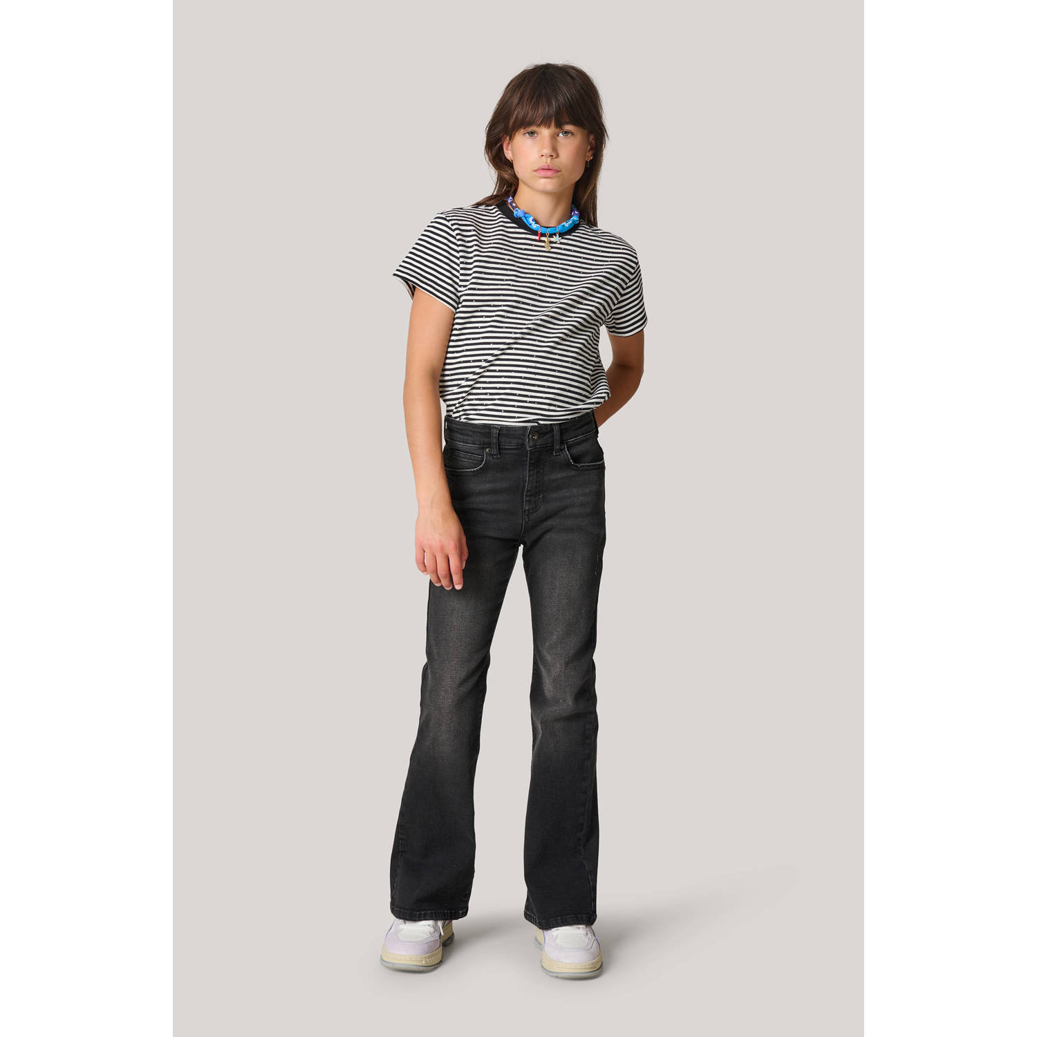 Shoeby high waist flared jeans zwart