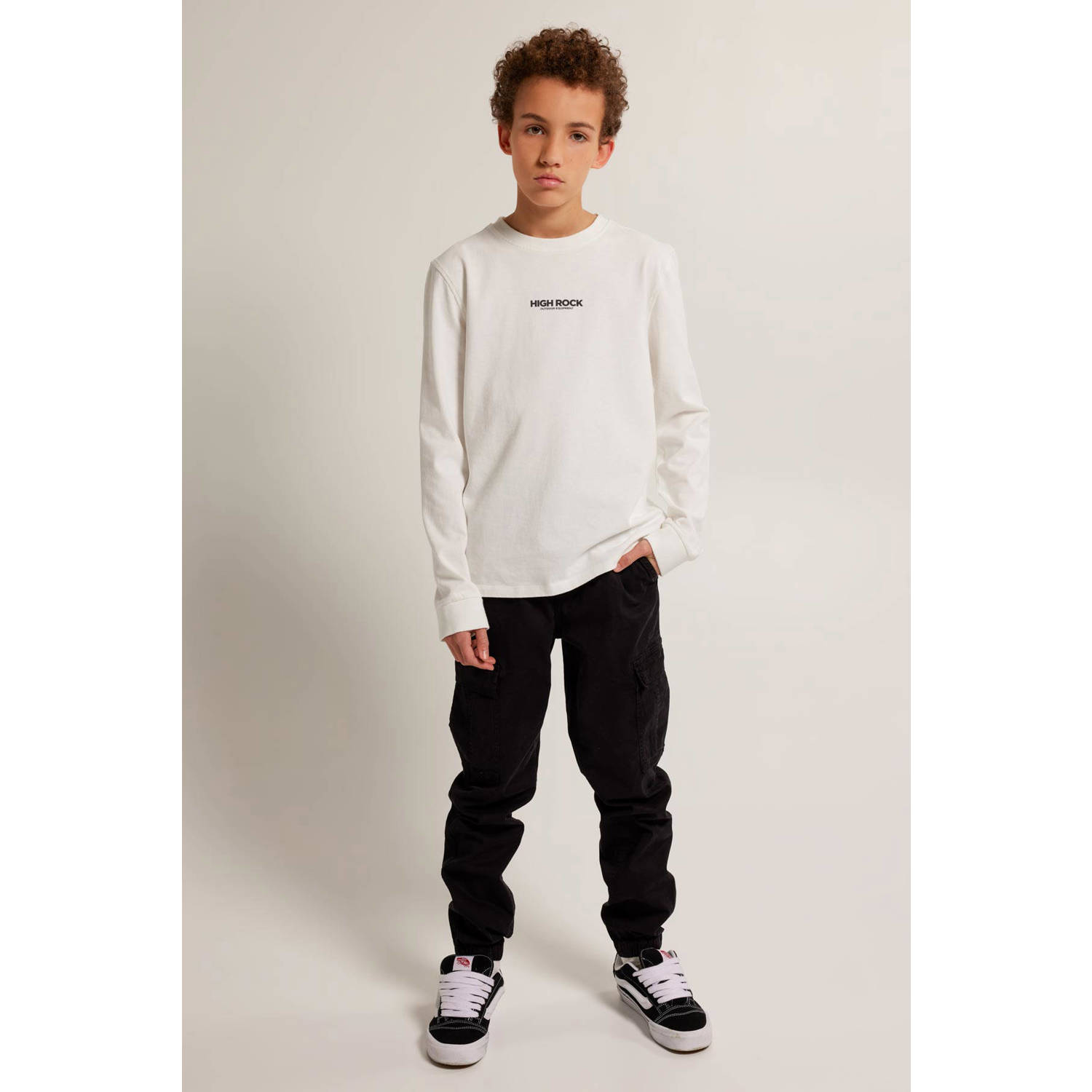 America Today longsleeve met backprint wit