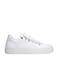 Manfield leren sneakers wit