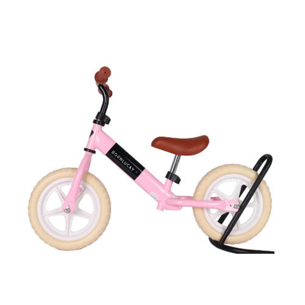 Born Lucky houten loopfiets - roze