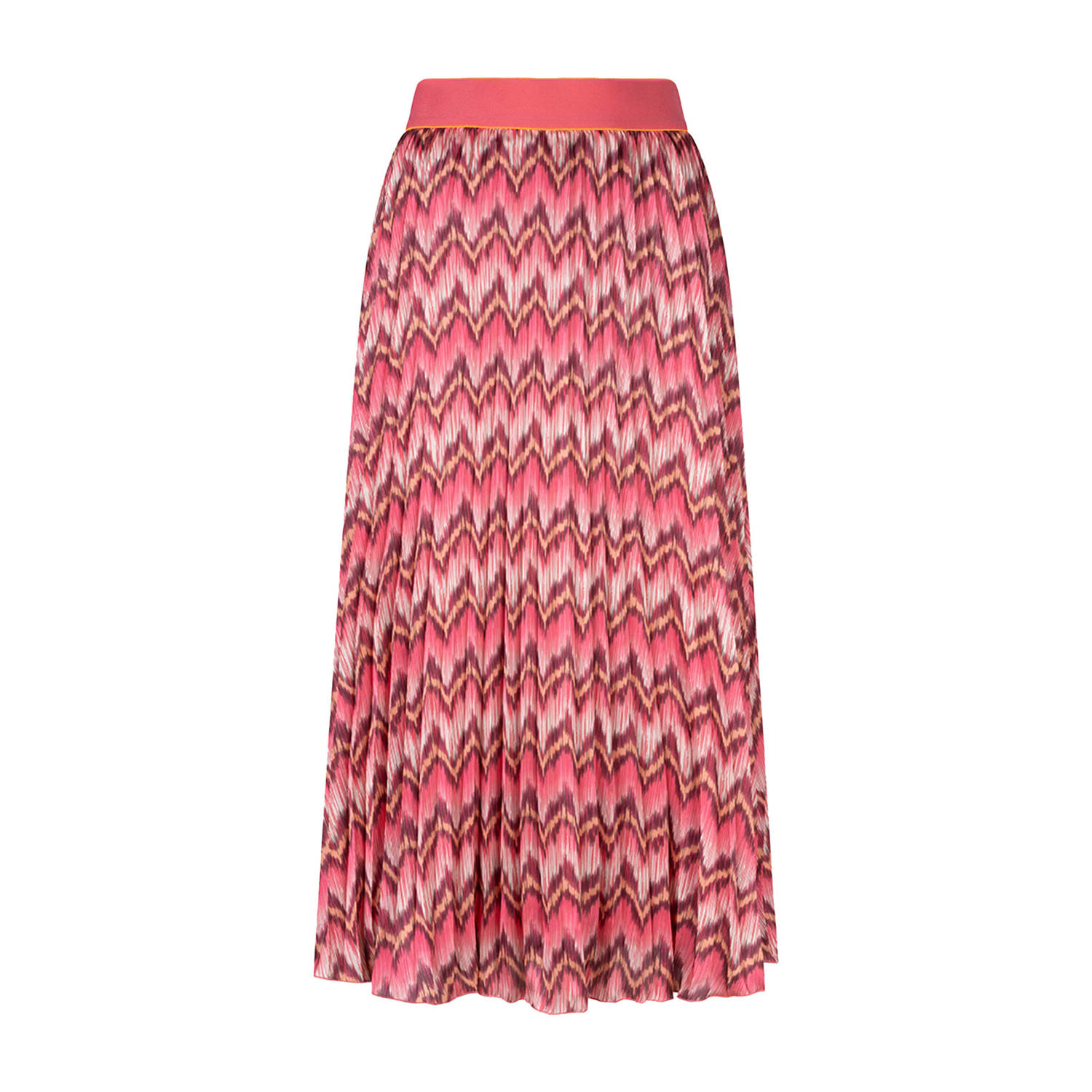 Esqualo rok met all over print roze rood oranje