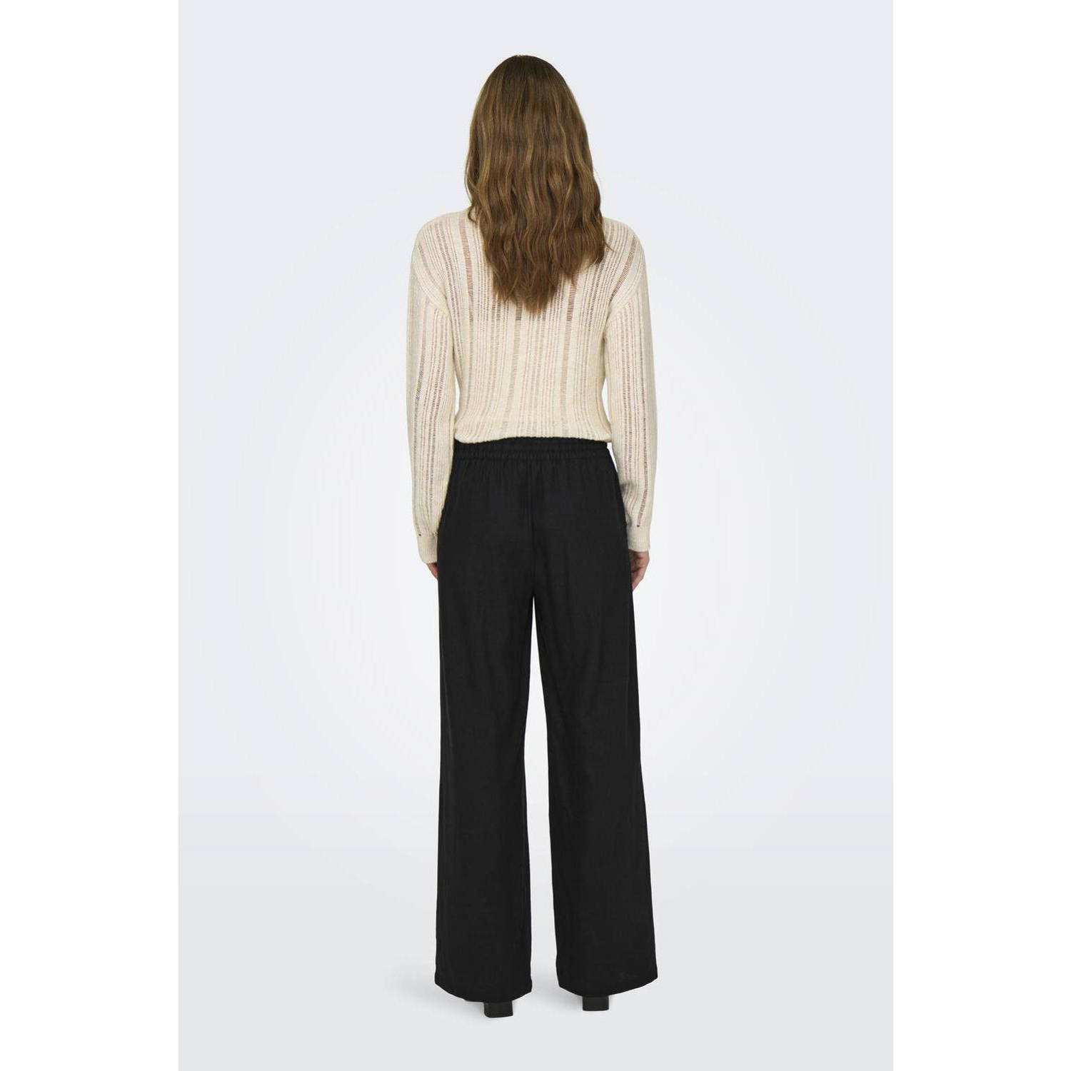 JDY high waist loose fit broek SAY zwart