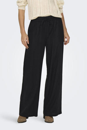 high waist loose fit broek JDYSAY zwart