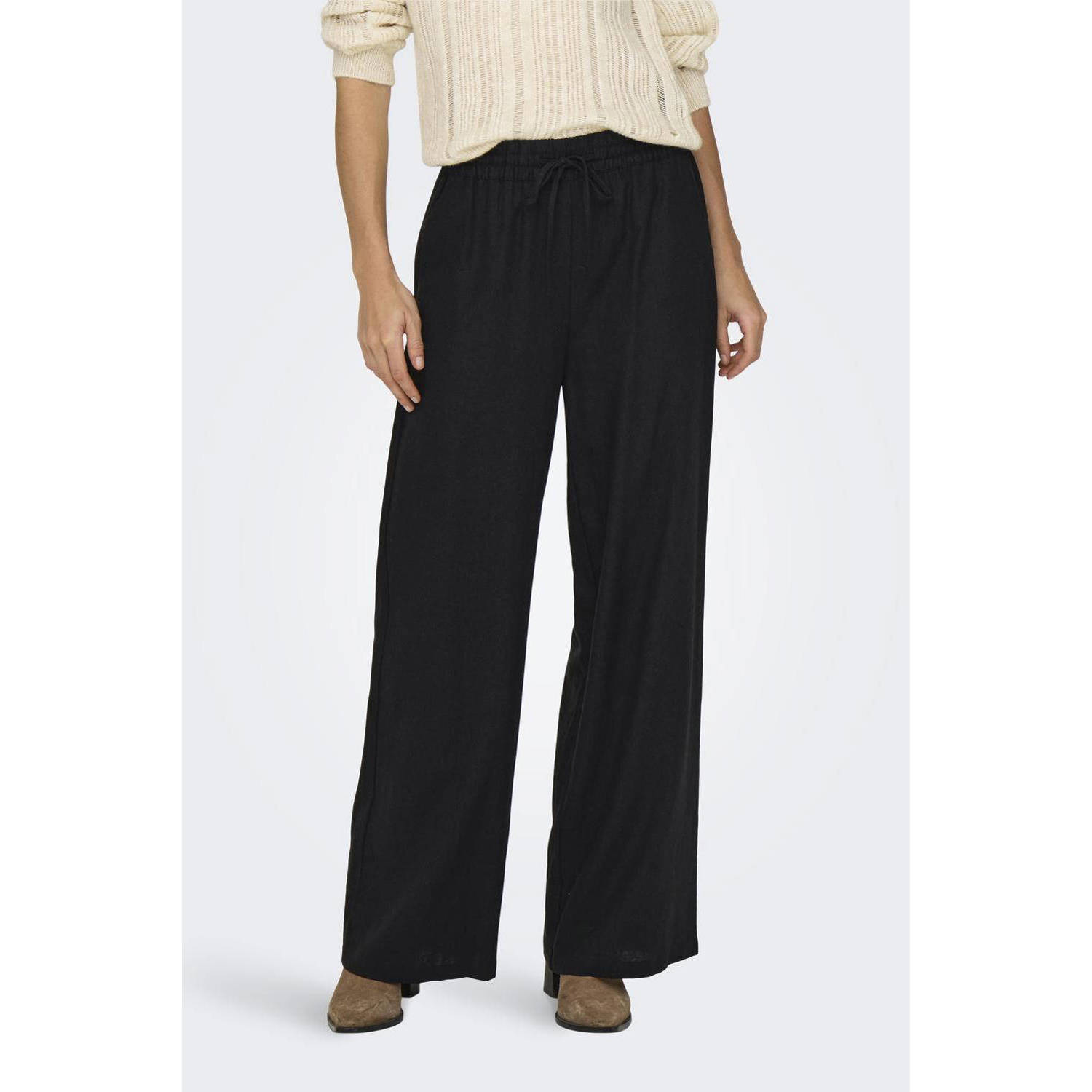 JDY Linnen broek SAY LINEN HW WIDE PANT WVN NOOS