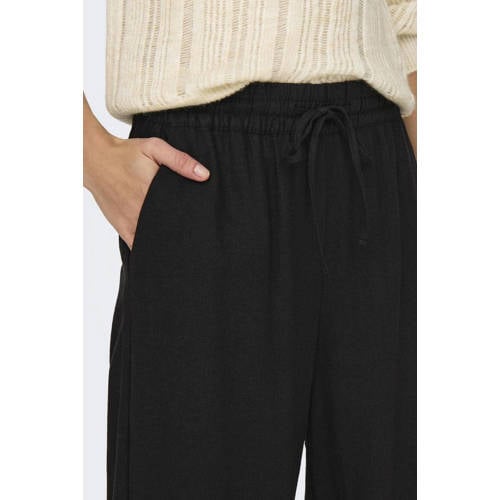 JDY high waist loose fit broek JDYSAY zwart afbeelding