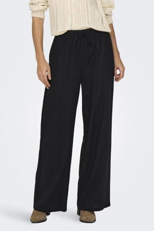 high waist loose fit broek JDYSAY zwart