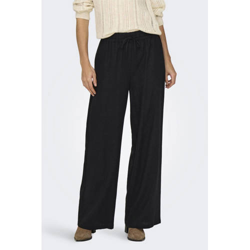 JDY high waist loose fit broek JDYSAY zwart afbeelding
