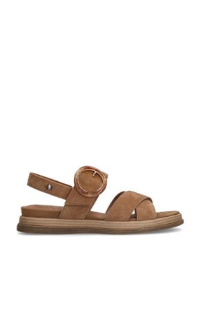 suède sandalen beige