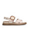 No Stress   leren sandalen wit