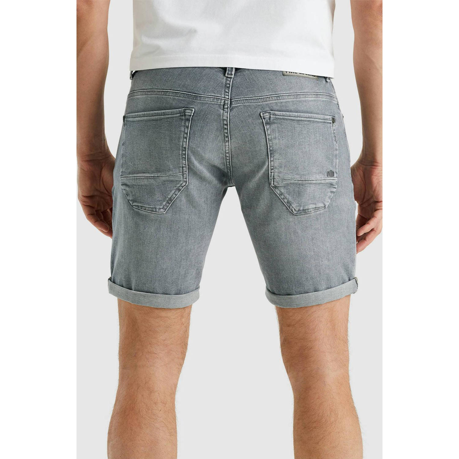 PME Legend regular fit denim short Nightflight green coated denim