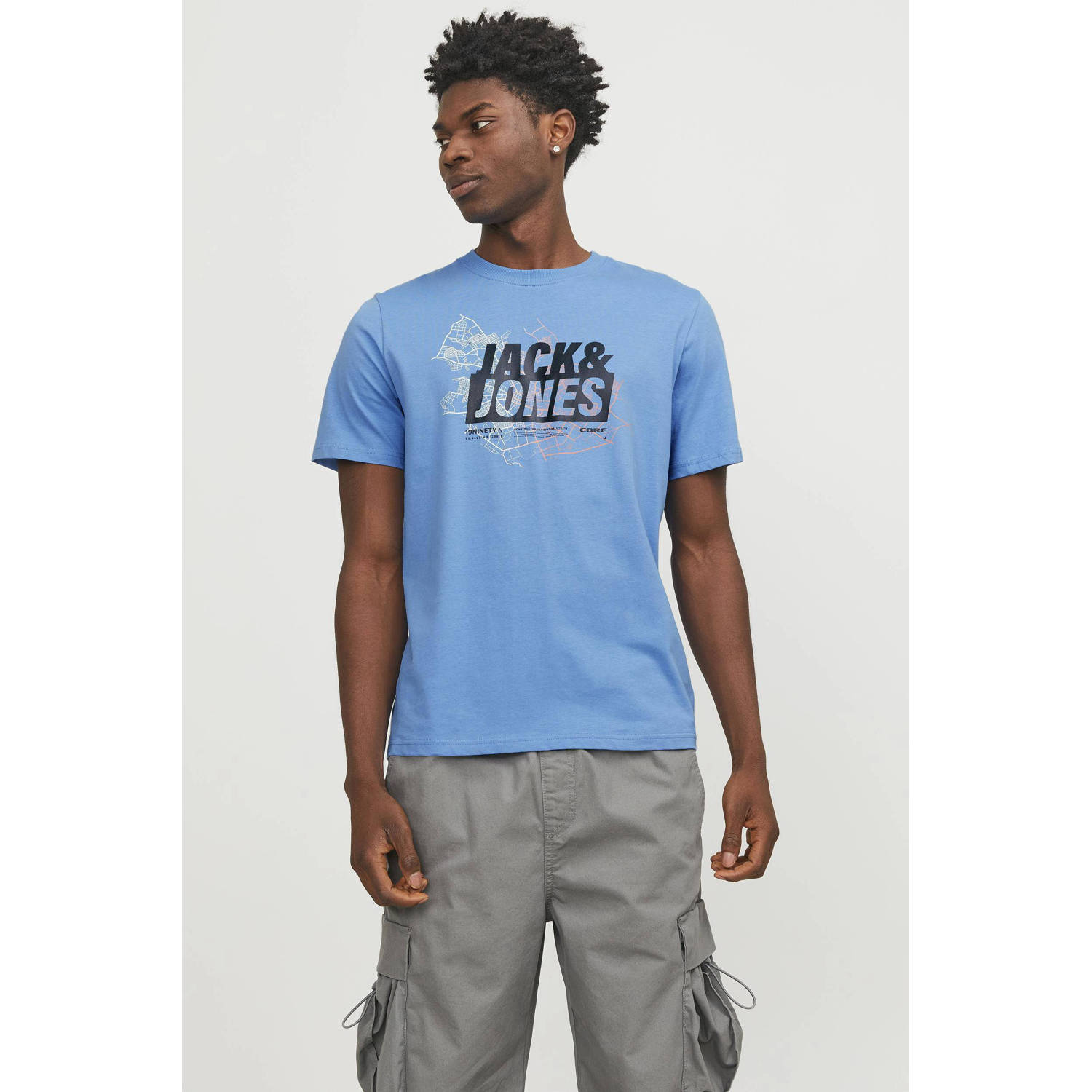 JACK & JONES CORE T-shirt JCOMAP met printopdruk pacific coast