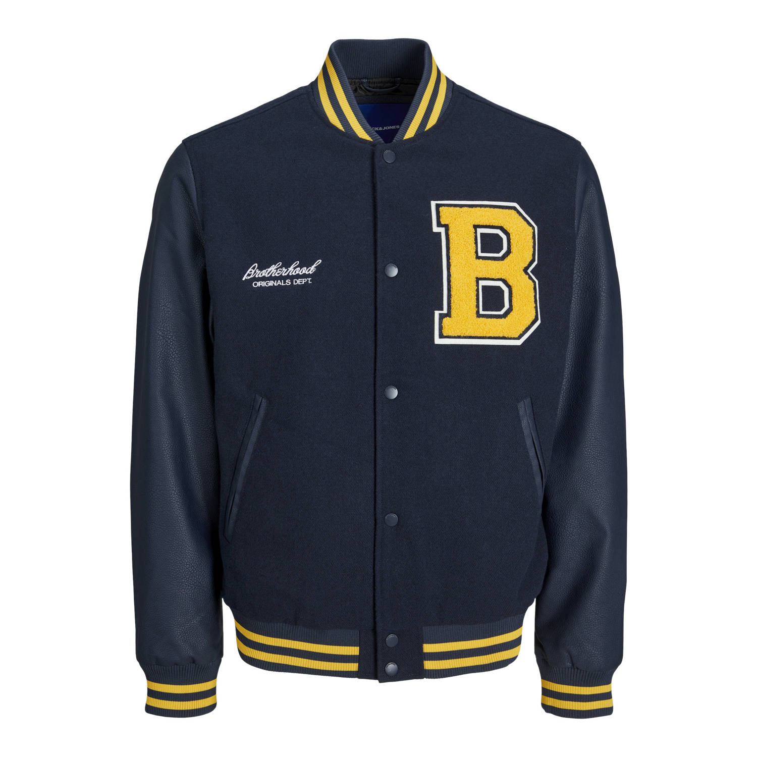 JACK & JONES ORIGINALS bomberjack JORCOLLEGE met printopdruk donkerblauw